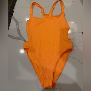 Urban Outfitters Bright Orange One Piece Swim Suit